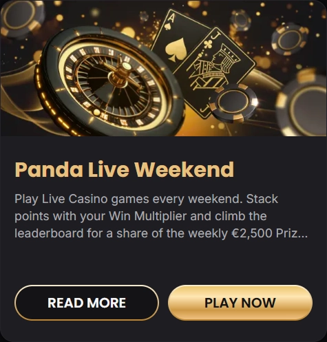Panda Live Weekend with roulette and cards